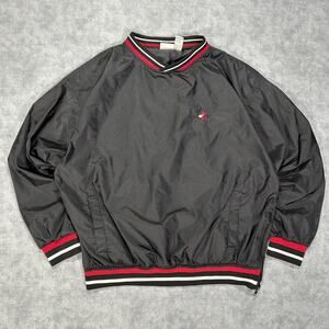 VTG Jerzees sportswear streetwear windbreaker pullover V-neck mens Large